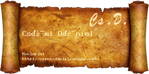Csémi Dániel névjegykártya